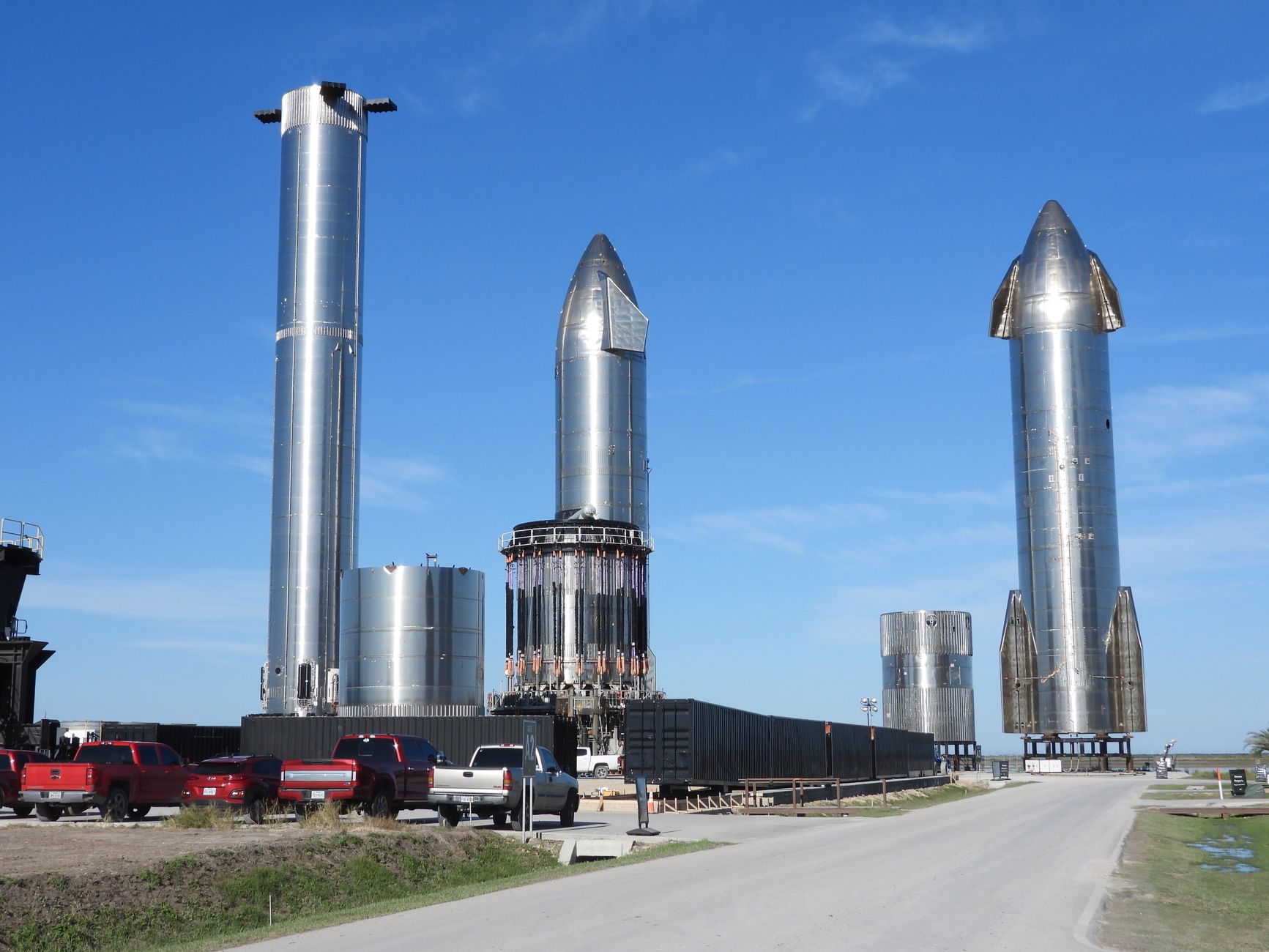 space rockets in sunlight