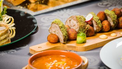food on a table
