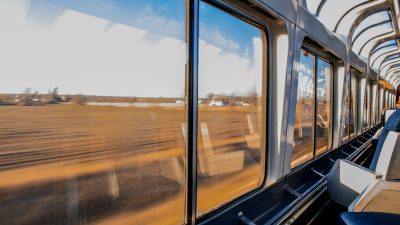 person in passenger train