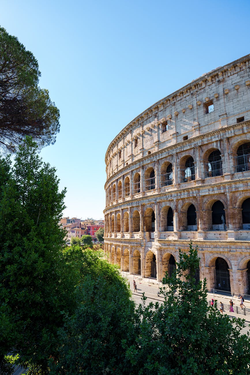 facade of a colosseum