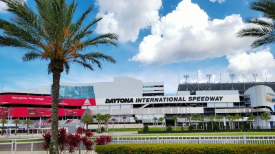 facade of daytona international speedway race track