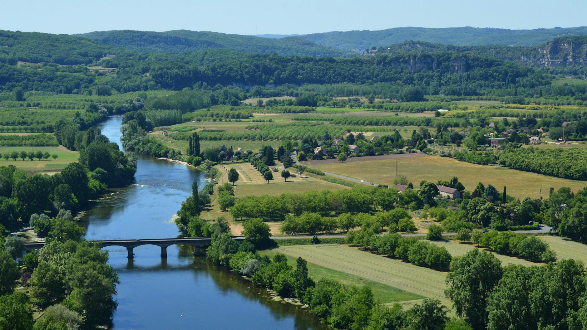 landscape of the perigord region in france