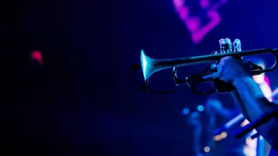 photo of a trumpeter during a concert