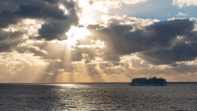 dramatic sky over sea