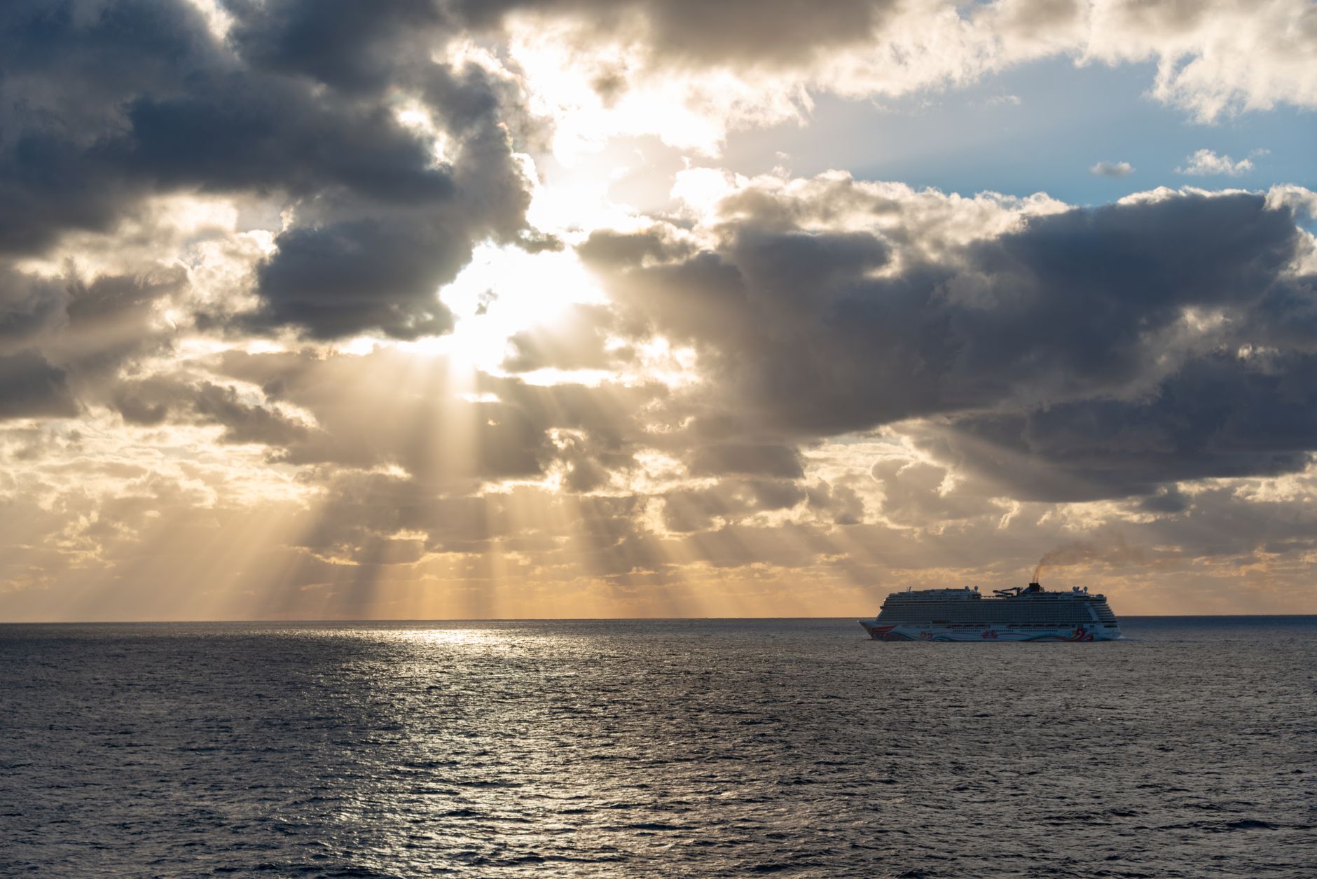 dramatic sky over sea