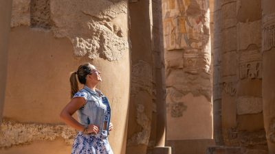 woman in the luxor templex luxor egypt