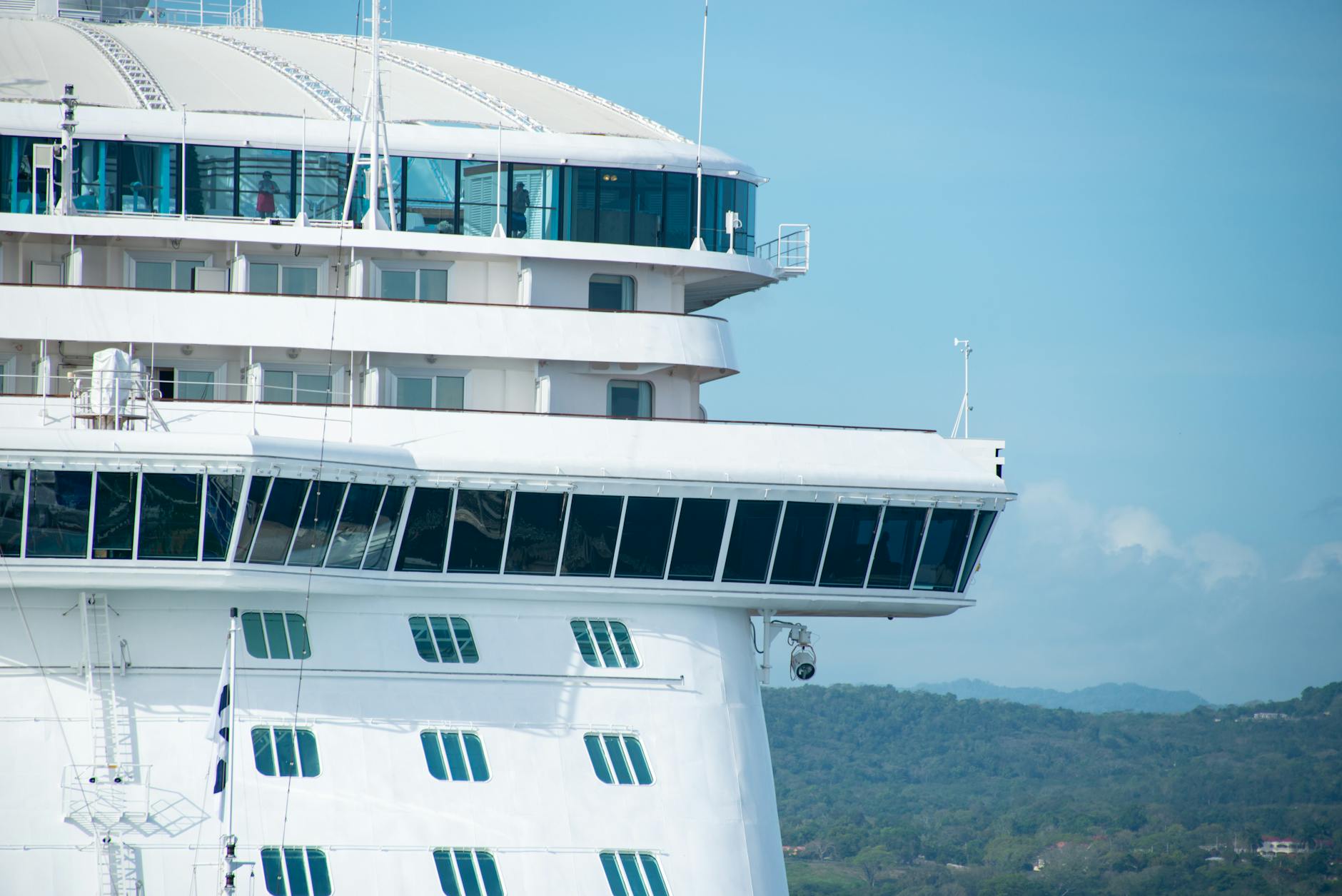 close up of cruise ship