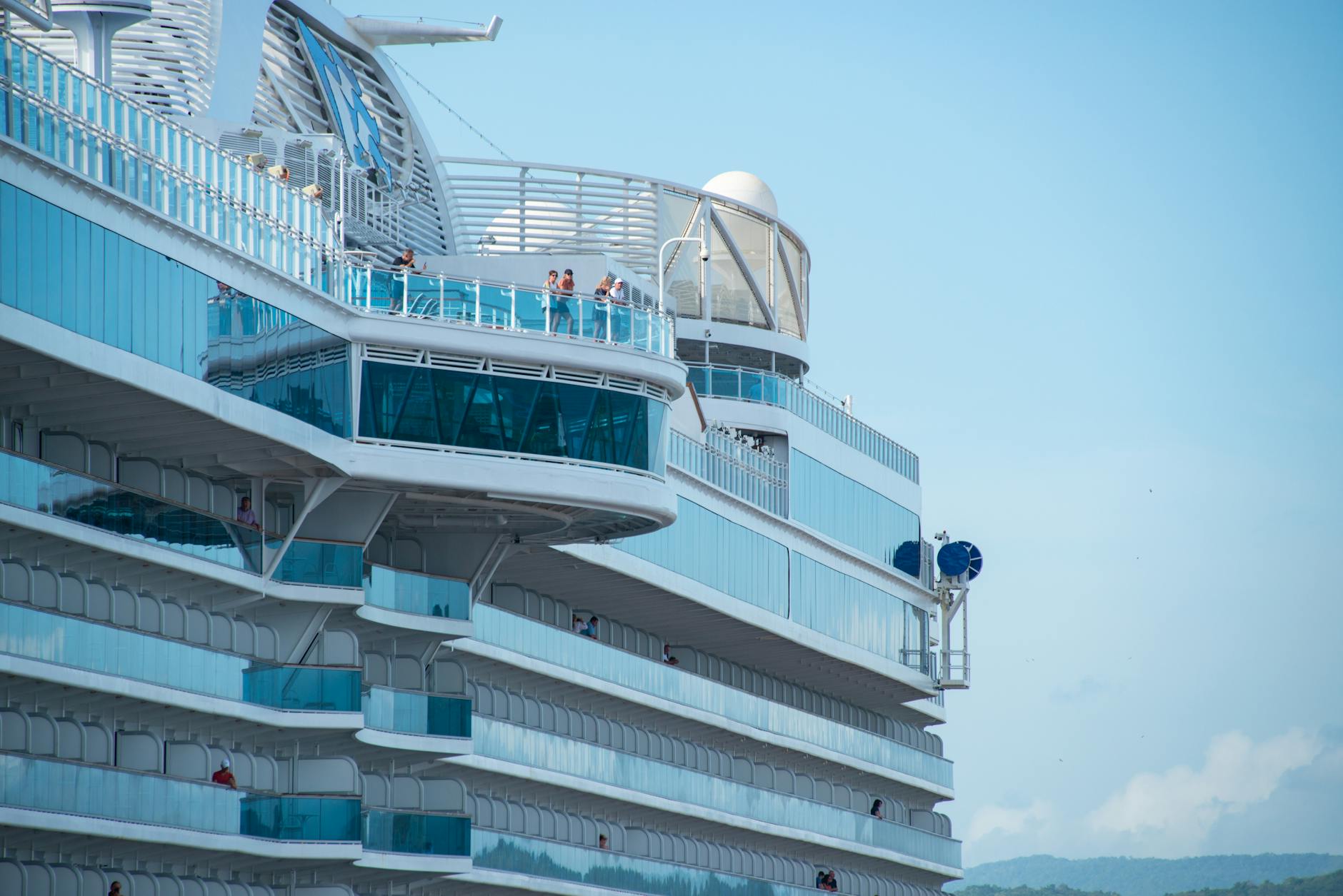 side of cruise ship