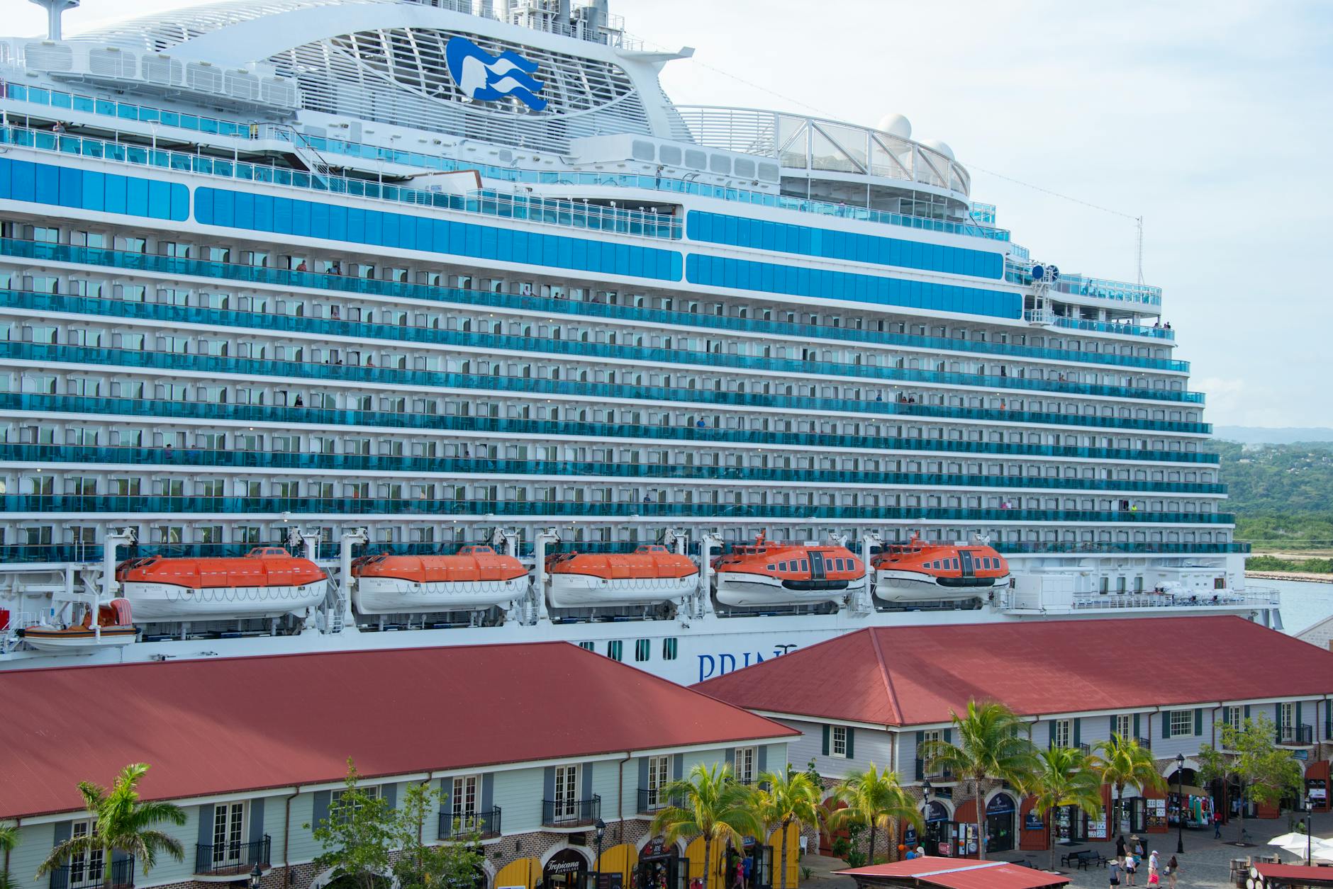 regal princess cruise ship in a harbor