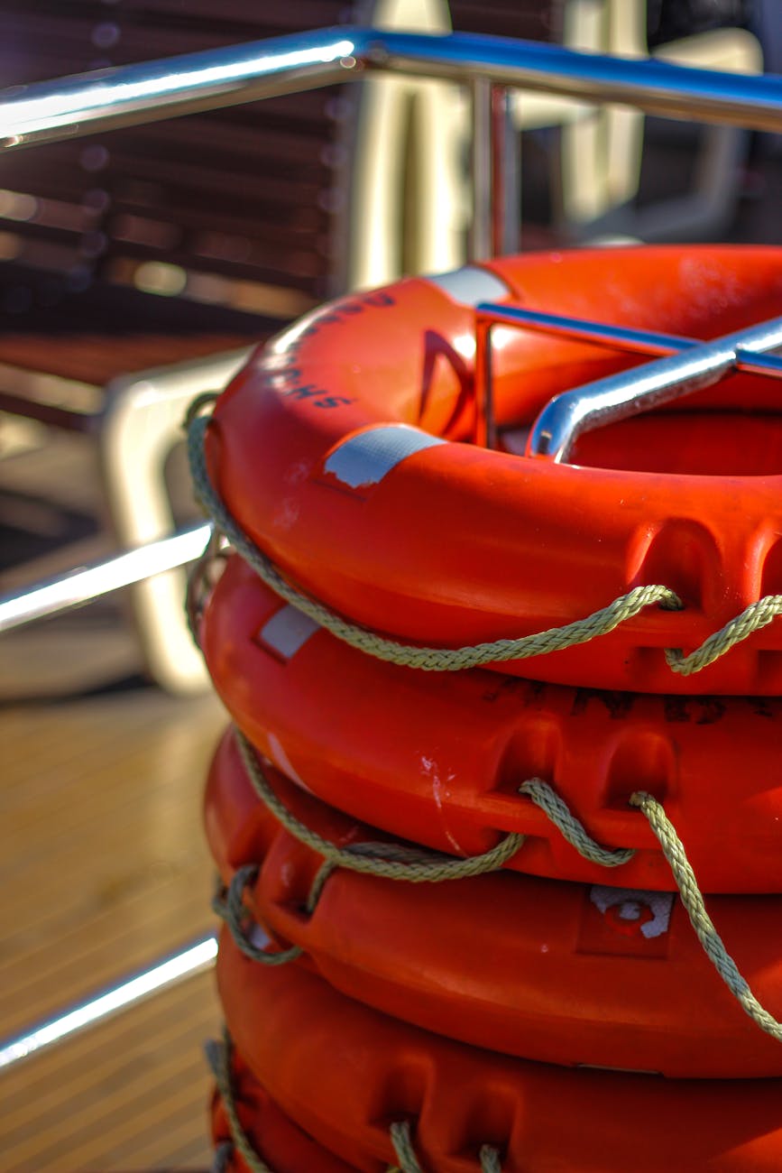 pile of lifebuoys
