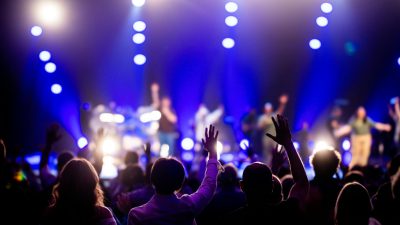 crowd at a music concert