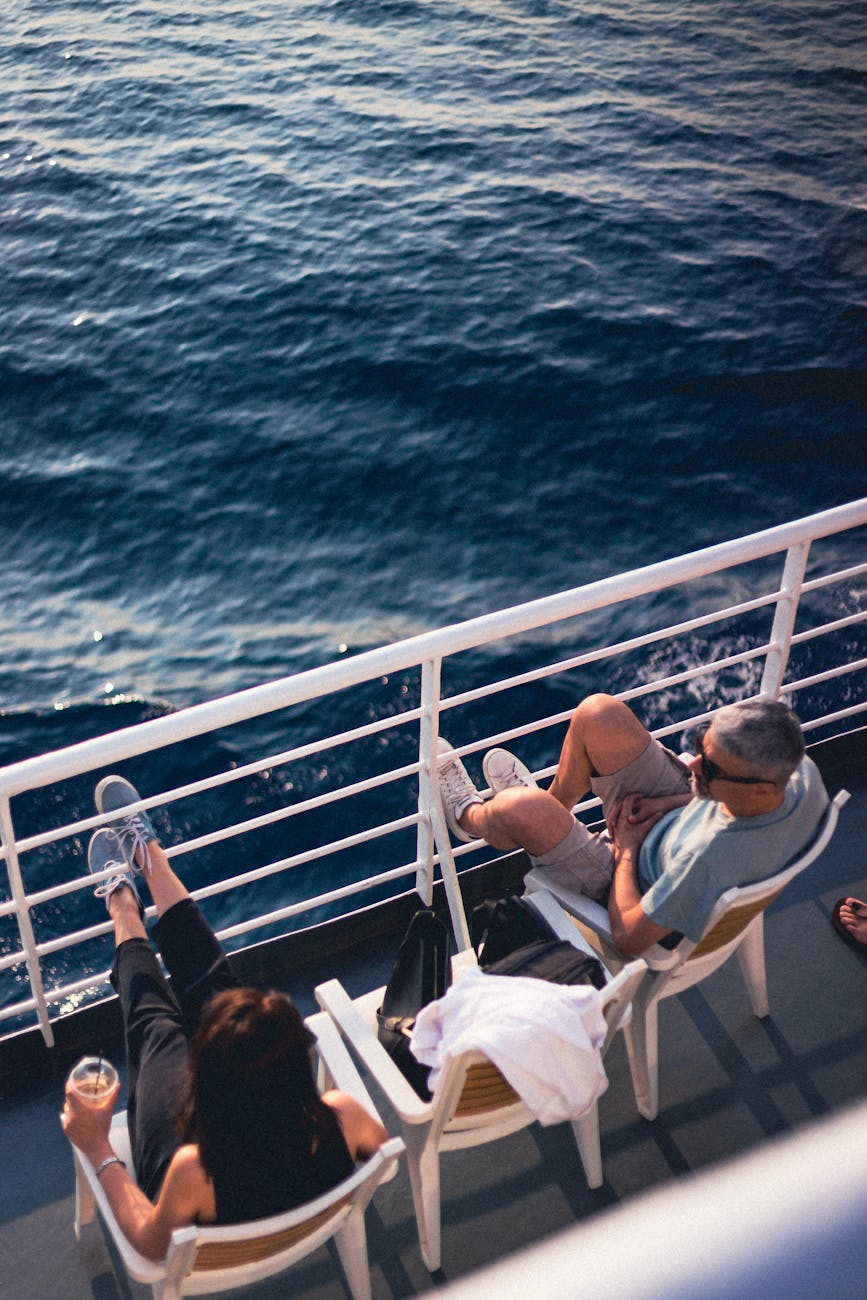 couple sitting on a deck