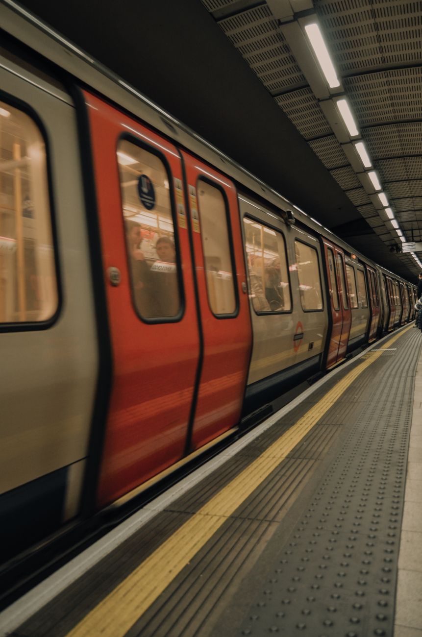 metro train at station