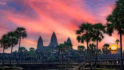 angkor wat at sunset