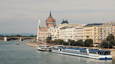 view of the hungarian parliament building budapest hungary