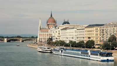 view of the hungarian parliament building budapest hungary