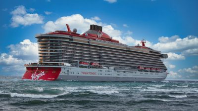 cruise ship scarlet lady on the ocean
