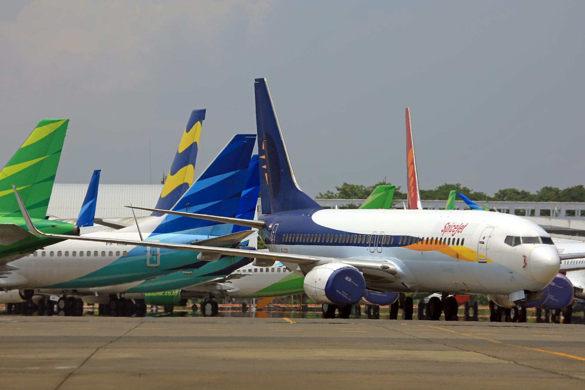 airliners at airport
