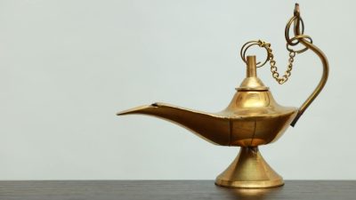 golden genie lamp