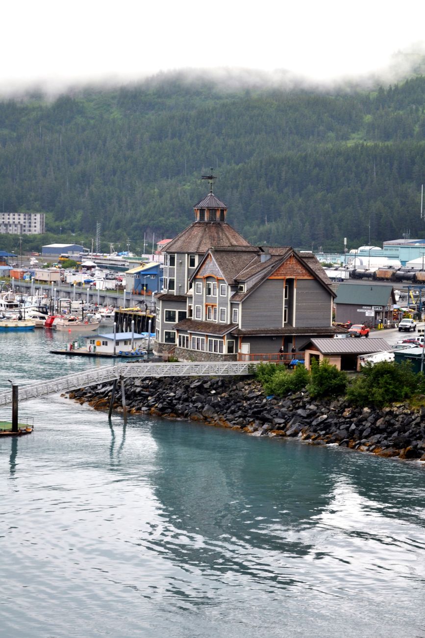 inn at whittier hotel on shore of passage canal in alaska usa