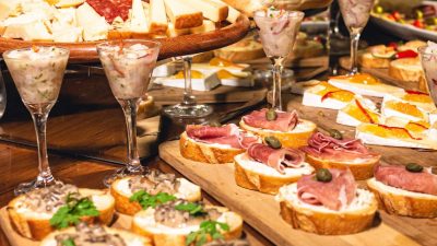 buffet prepared at a restaurant