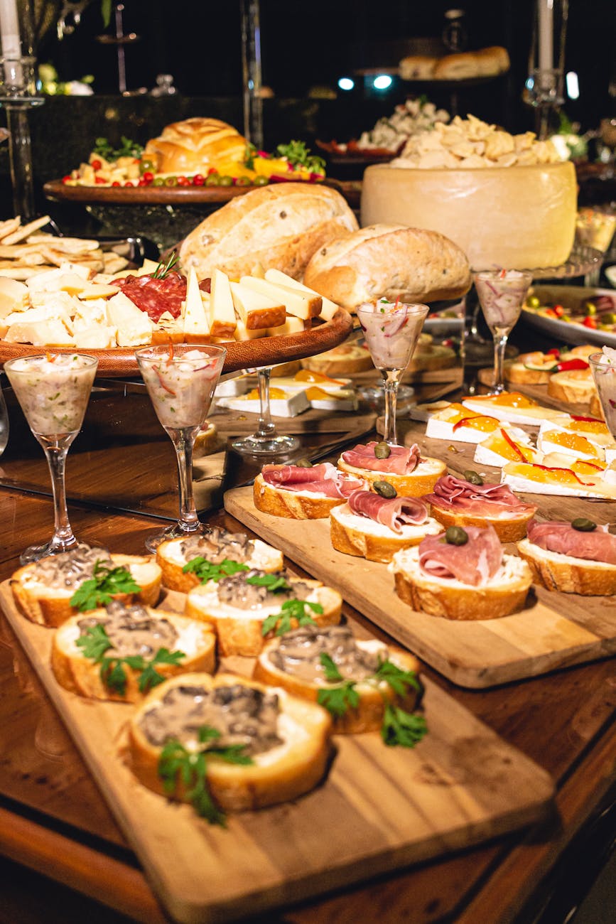 buffet prepared at a restaurant