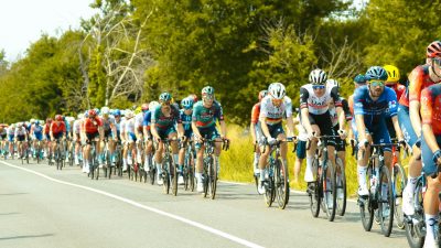 peloton in cyclist race