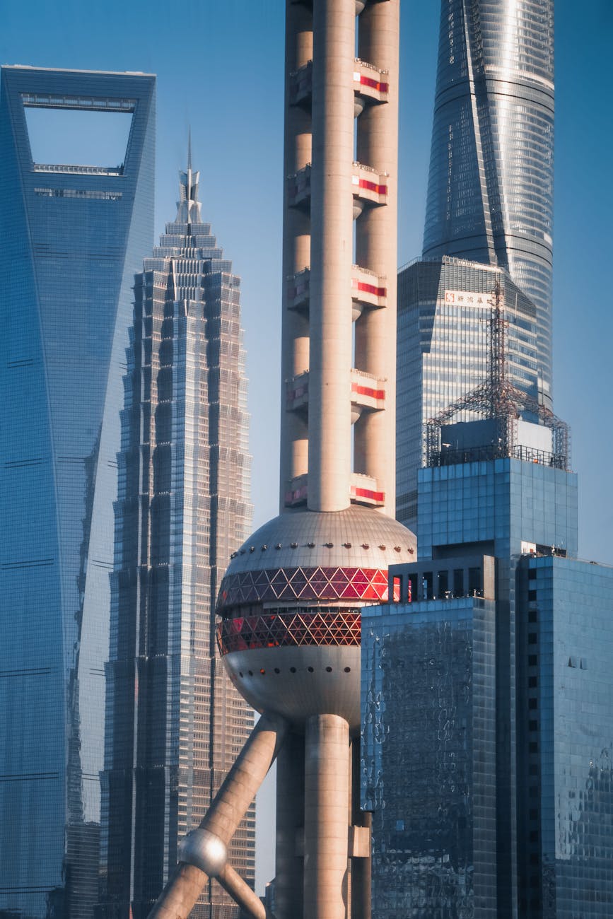 modern skyscrapers in the city