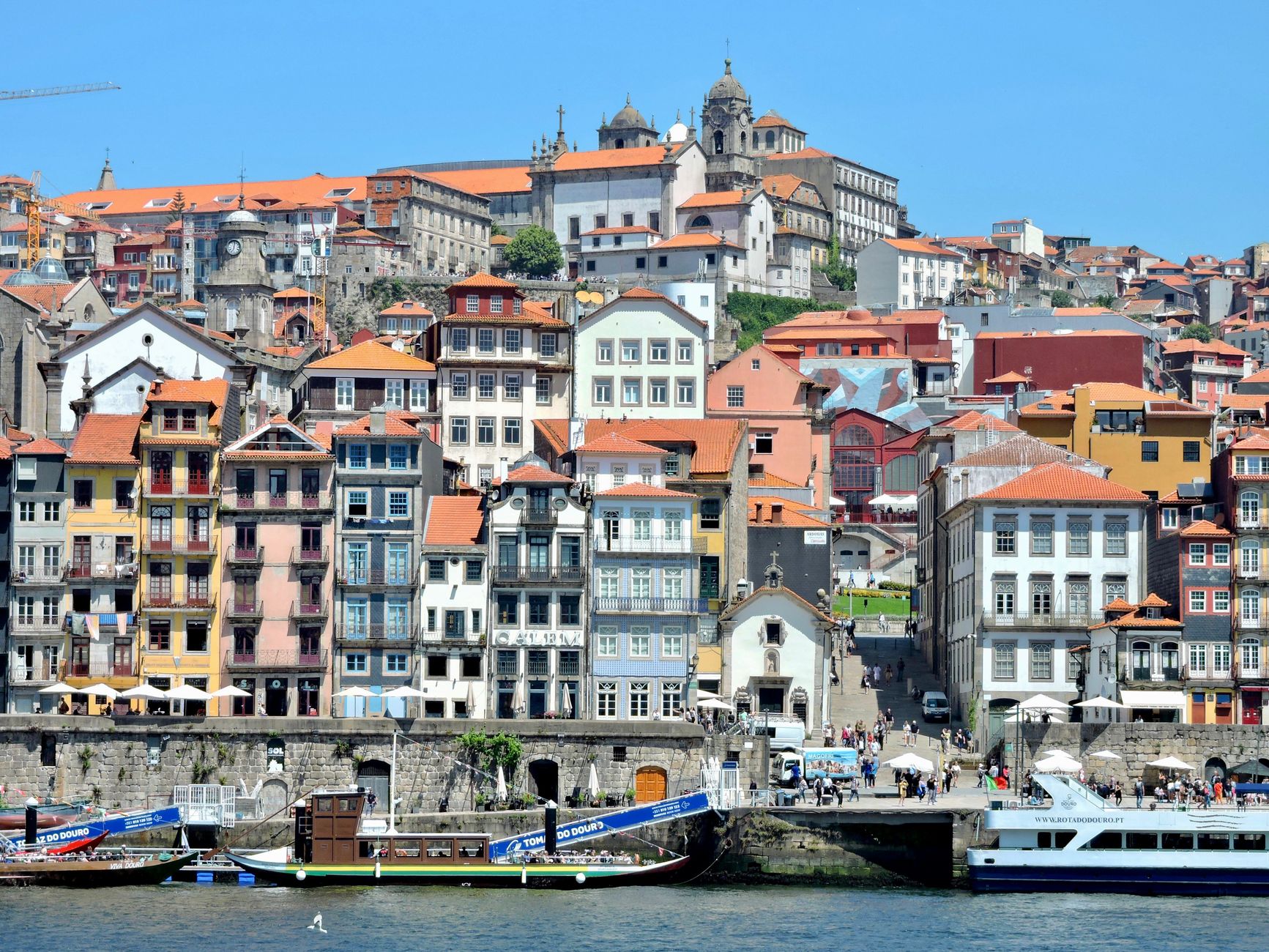 buildings on sea coast in town in portugal