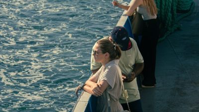 on the ferry