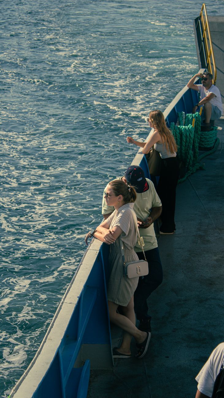 on the ferry
