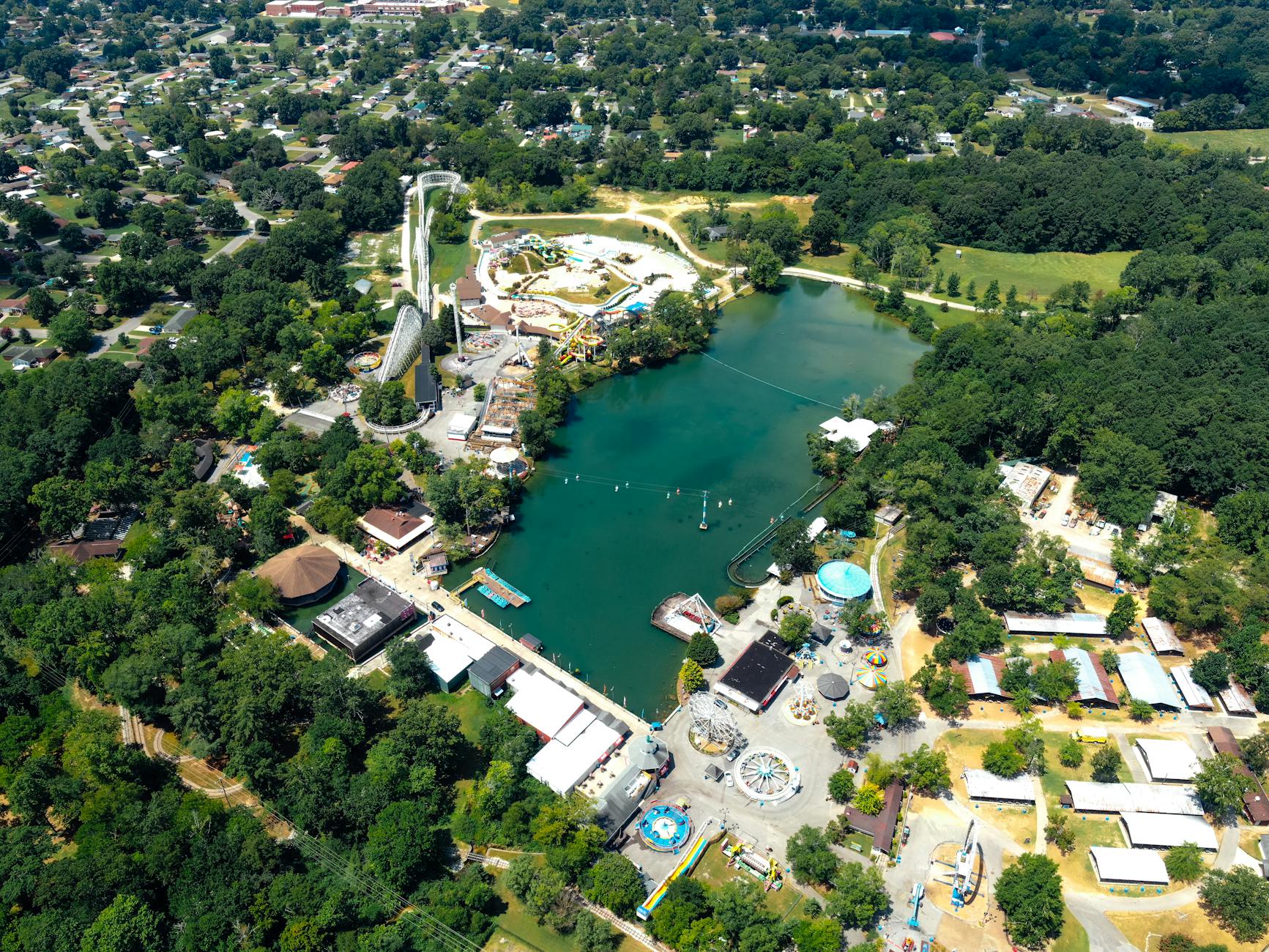 aerial photography of village