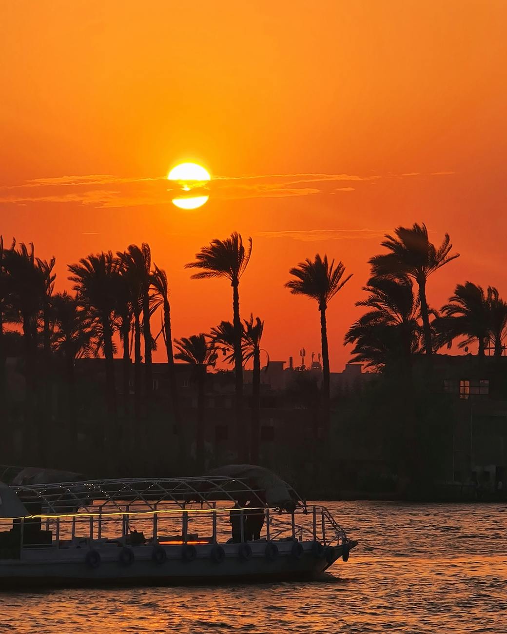 sunset on the nile