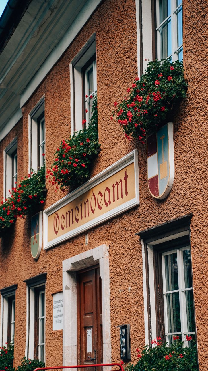charming european building with floral decor