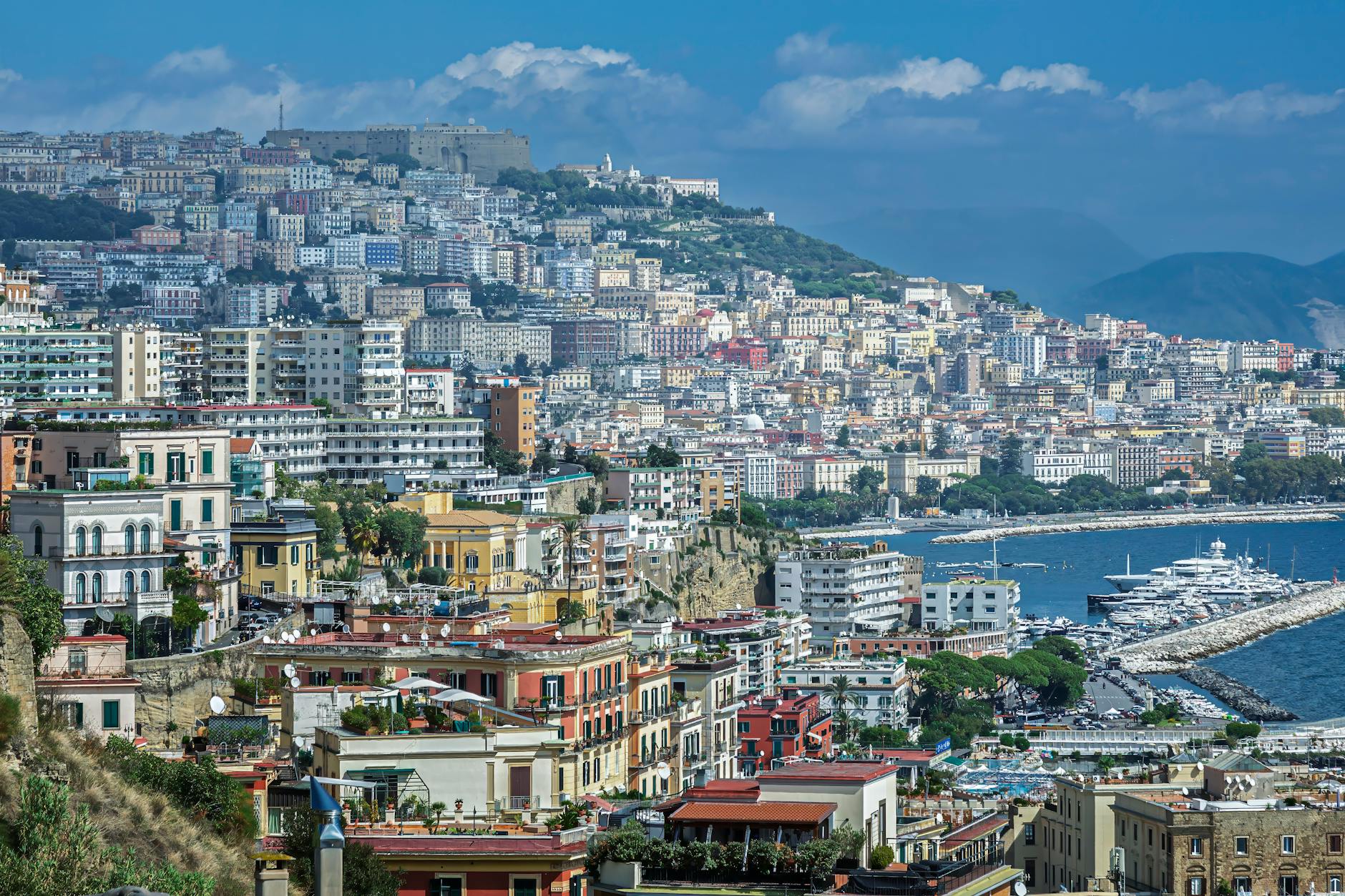 stunning view of naples cityscape and coastline