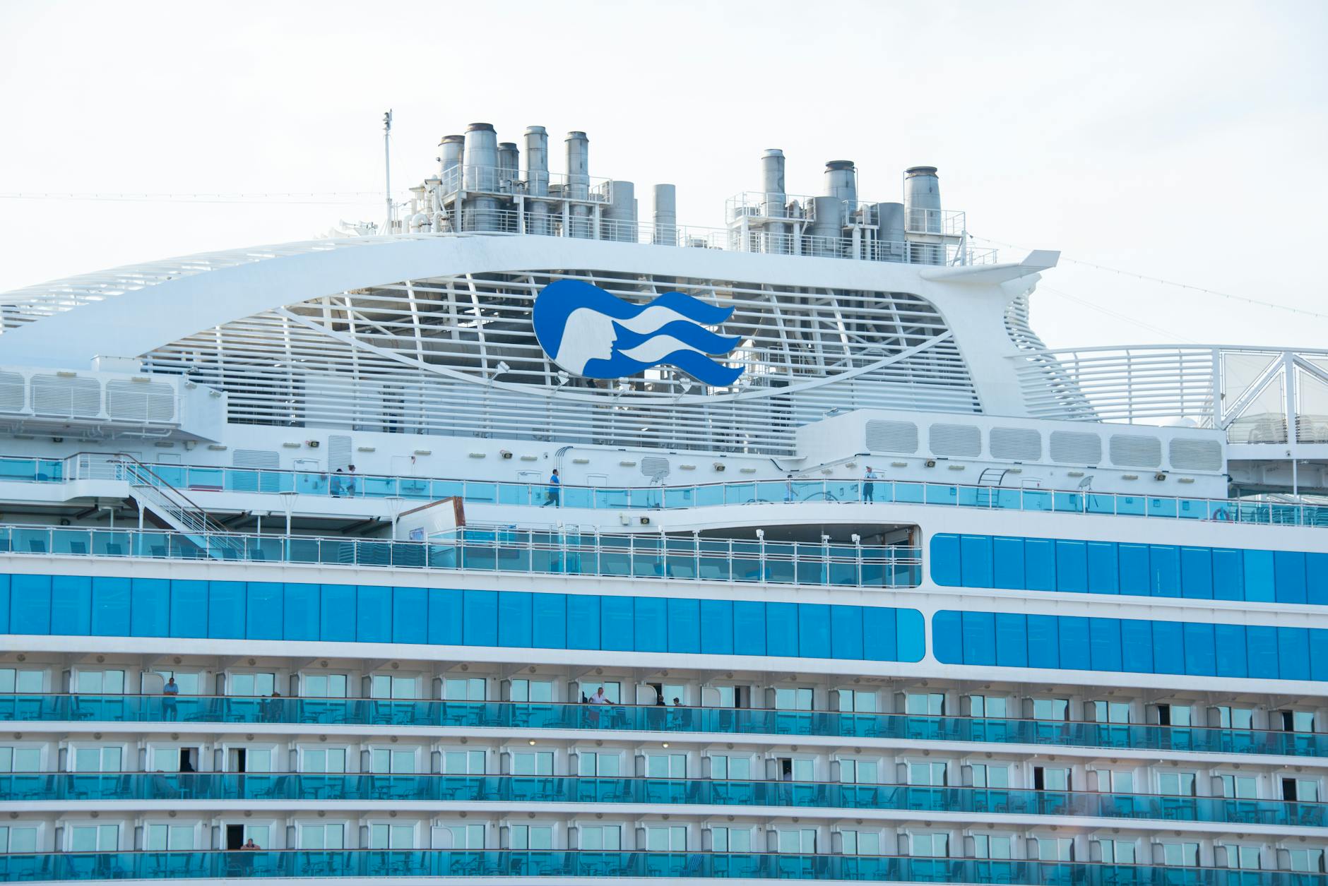 white and blue ship
