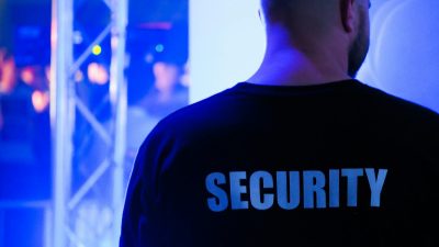 back view of a bouncer