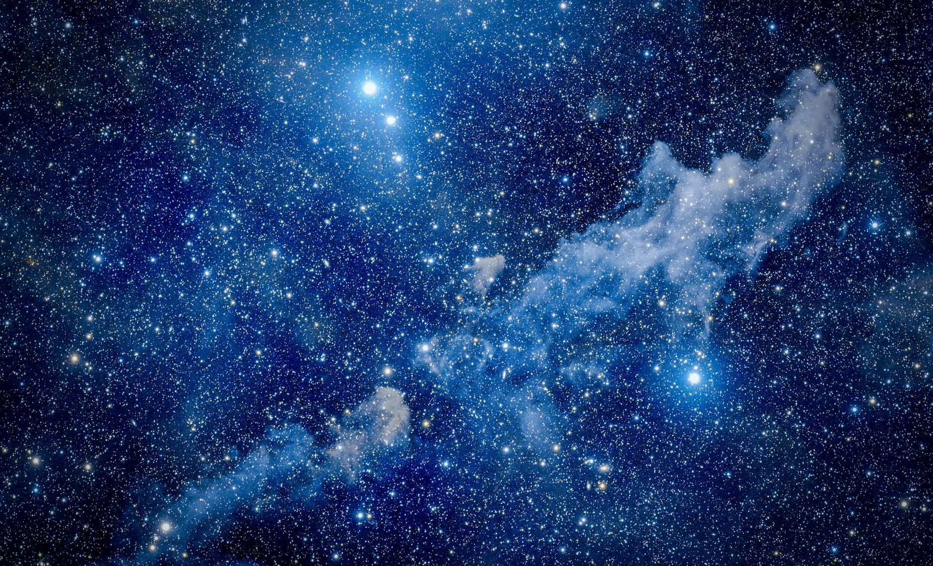 beautiful starry night sky with nebula