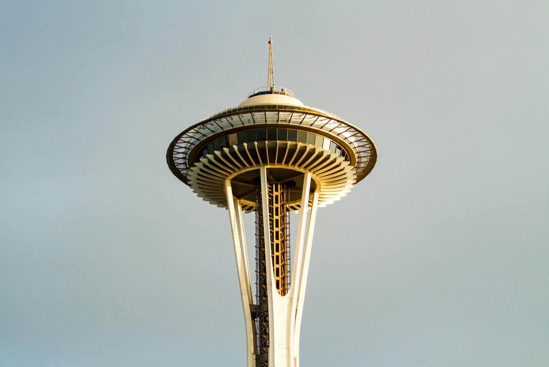 iconic space needle tower in seattle skyline