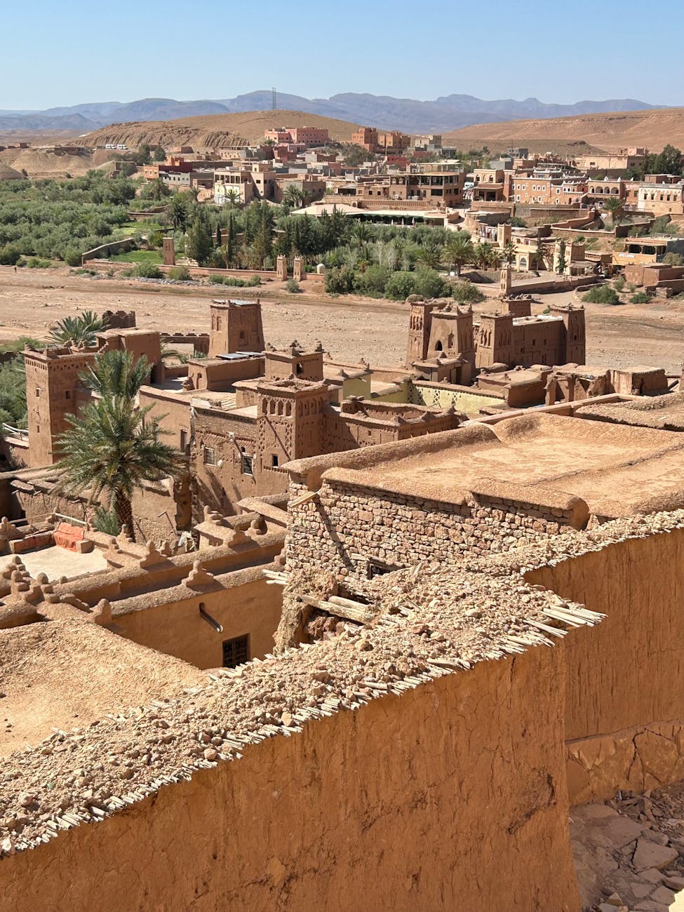 aerial view of traditional moroccan village