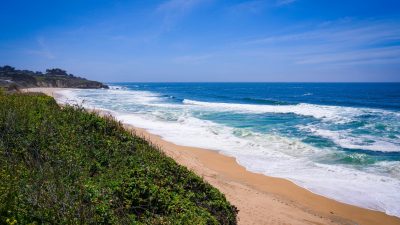 stunning pacifica beach view with waves