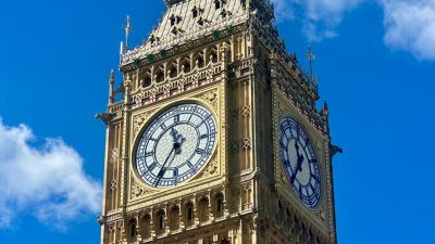 iconic view of big ben on a clear day