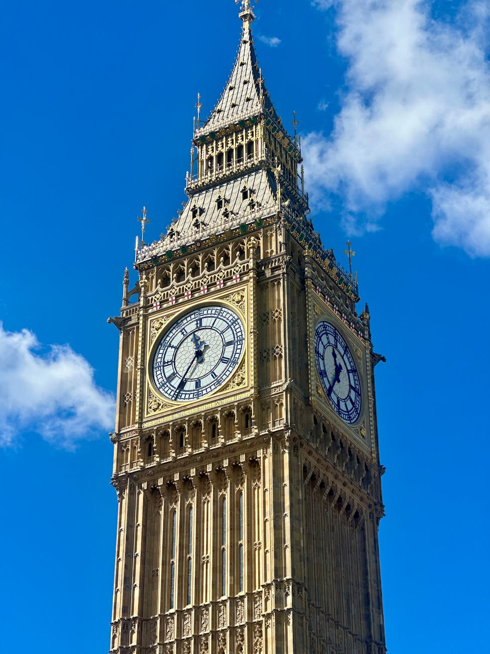 iconic view of big ben on a clear day