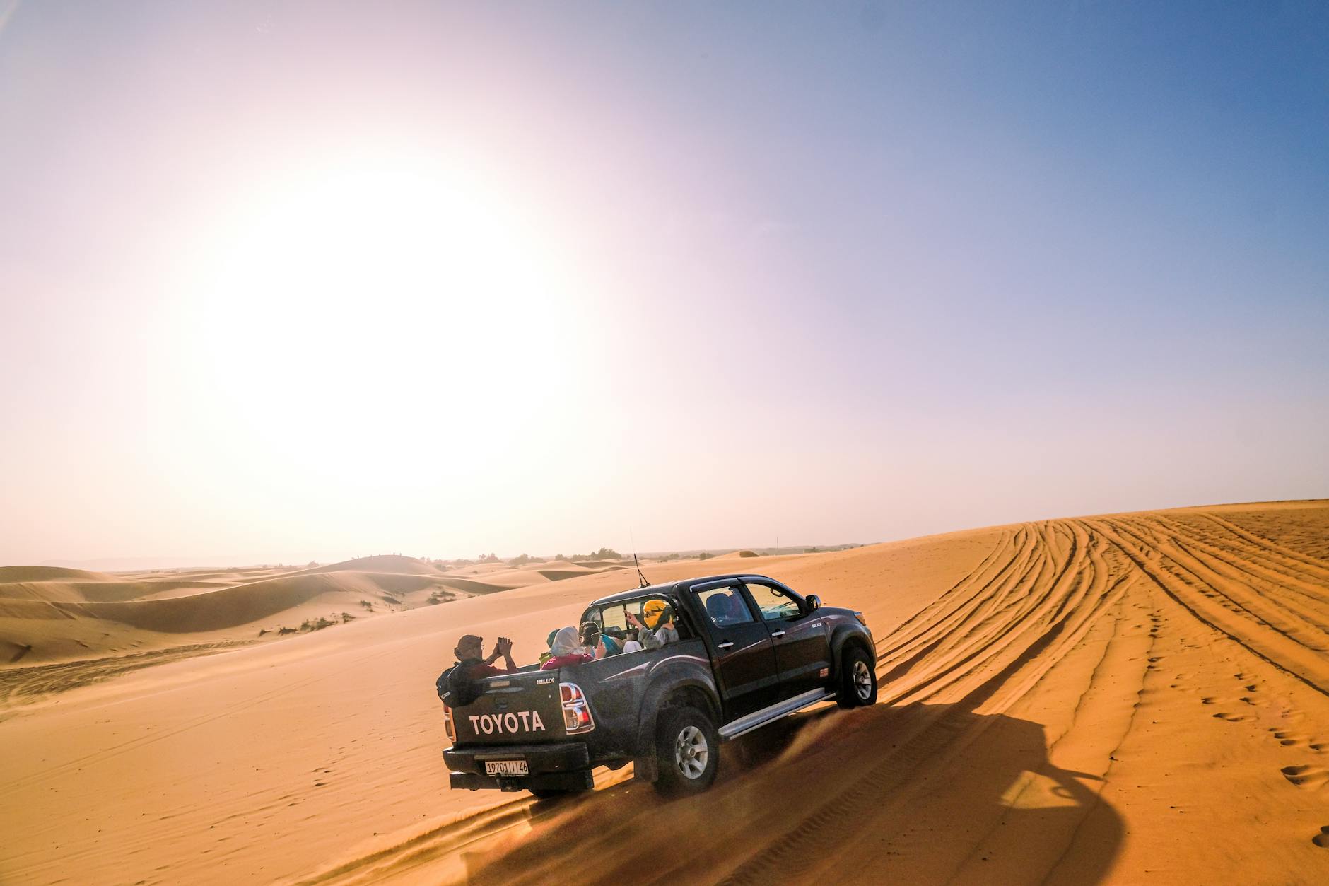 off road adventure in desert landscape