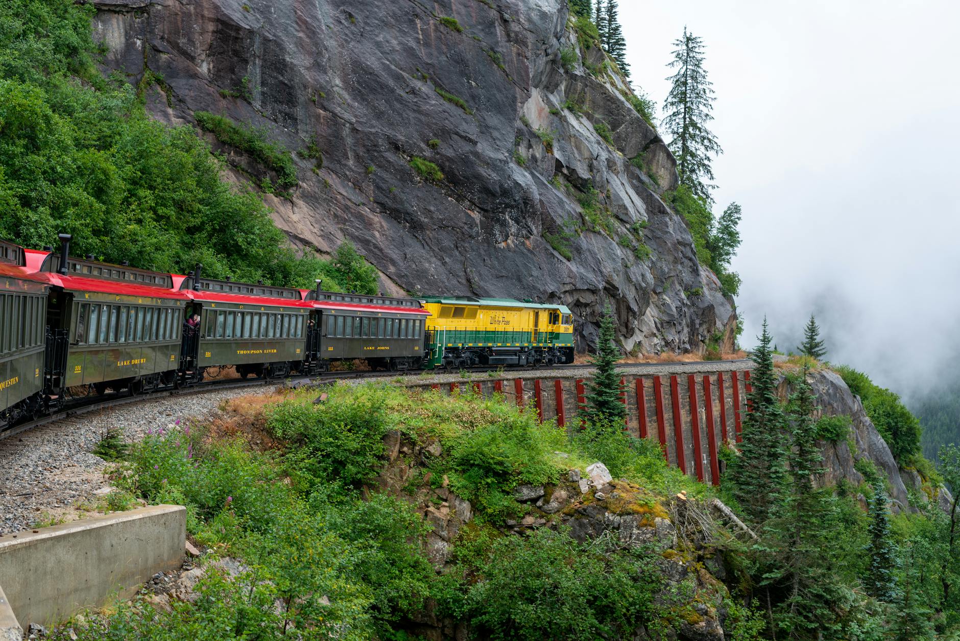 scenic train on white pass and yukon route
