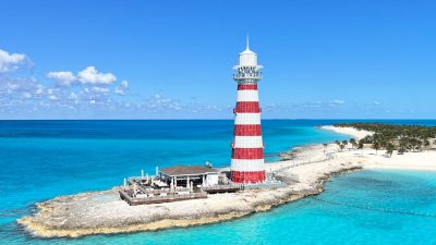 scenic lighthouse on bimini s turquoise coastline
