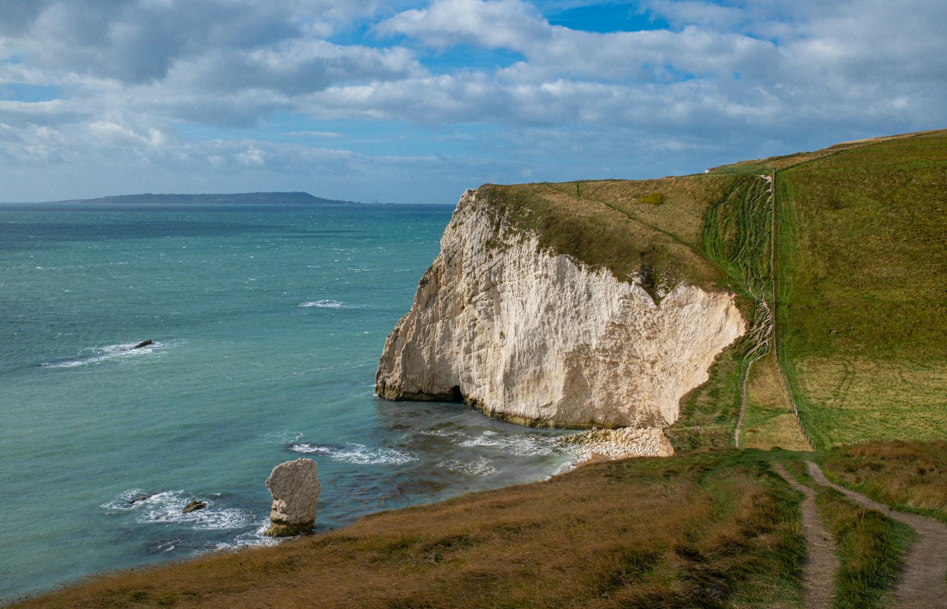 stunning views of the jurassic coast cliffs