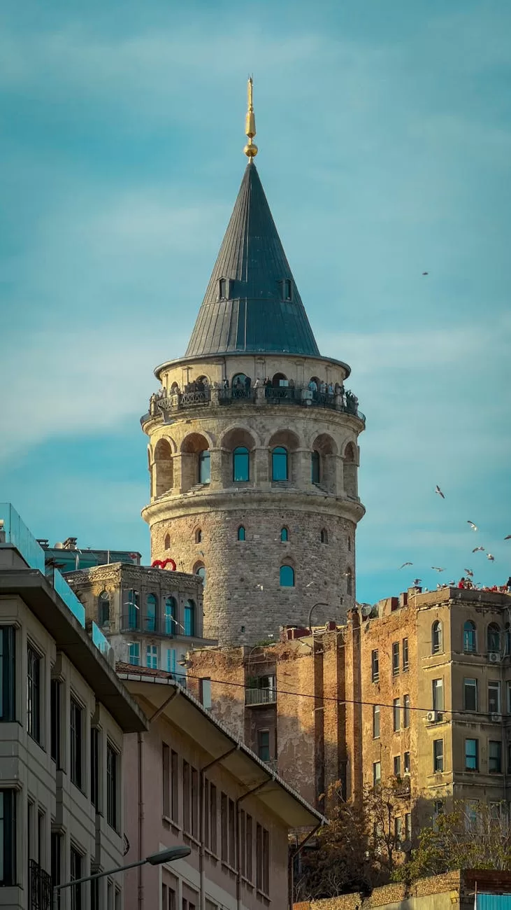 galata tower in istanbul on a clear day