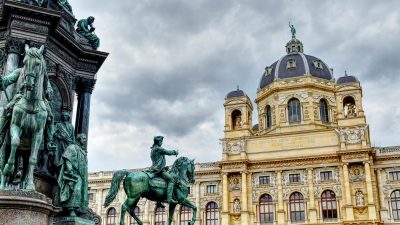 vienna s kunsthistorisches museum with equestrian statue