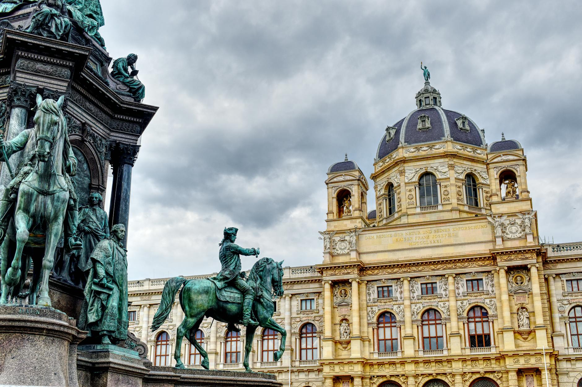 vienna s kunsthistorisches museum with equestrian statue
